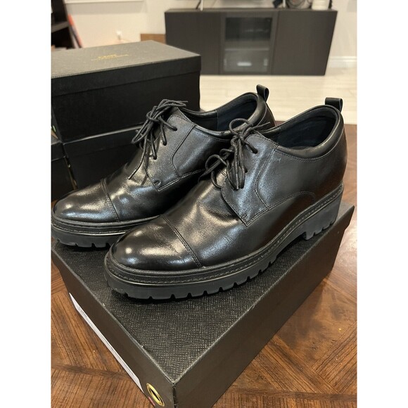 US11 CHAMARIPA Elevator Shoes For Men Black Oxford Dress height heels Shoes 9cm